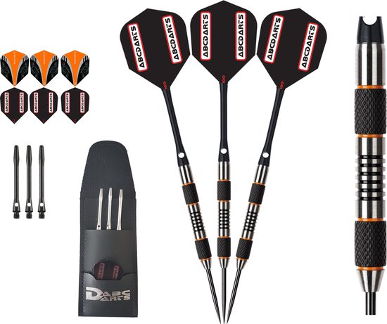 ABC Darts - 90% Tungsten HQ Dartpijlen - Orange Viper - 24 Gram van ABC Darts