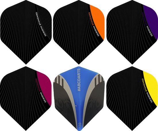 ABC Darts - Dart Flights - Designa Infusion Mix Kleur - 6 sets van ABC Darts