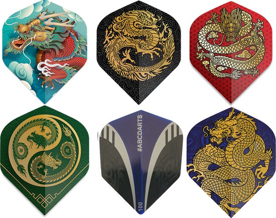 ABC Darts - Dart Flights - Dragon Darts Flights - 6 sets van ABC Darts