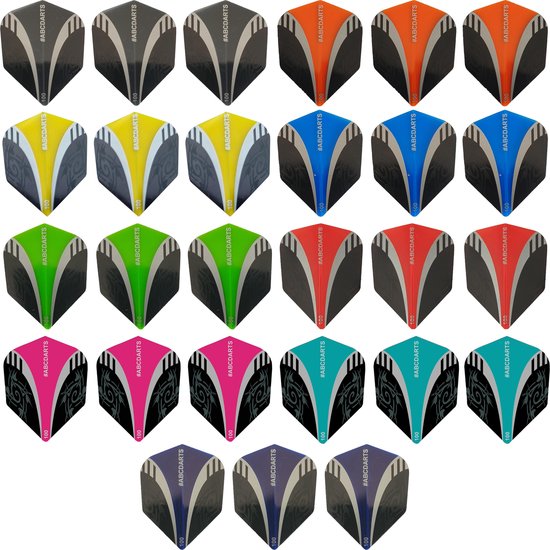 ABC Darts - Dart Flights - Extra Stevig - Tribal Mix - 8 sets (24 stuks) van ABC Darts