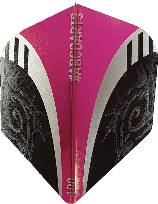 ABC Darts - Dart Flights - Extra Stevig - Tribal Roze - 8 sets (24 stuks) van ABC Darts