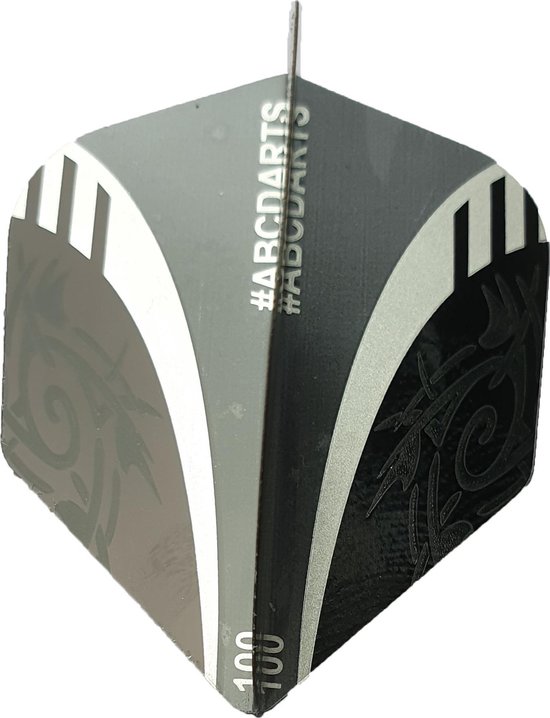 ABC Darts - Dart Flights - Extra Stevig - Tribal Zwart - 8 sets (24 stuks) van ABC Darts