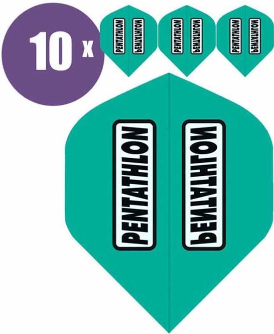 ABC Darts - Dart Flights - Pentathlon classic Aqua - 10 sets (30 st.) van ABC Darts