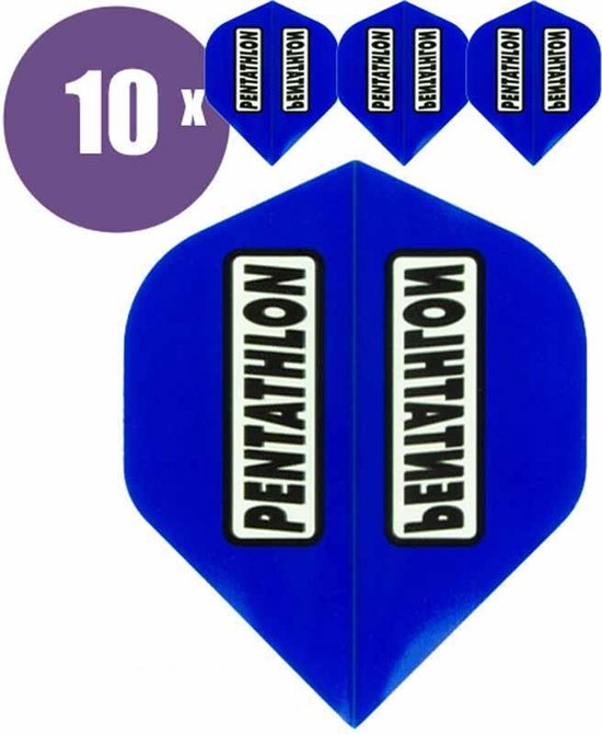 ABC Darts - Dart Flights - Pentathlon Classic Blauw - 10 sets (30 stuks) van ABC Darts