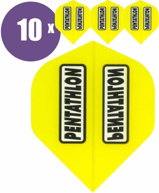 ABC Darts - Dart Flights - Pentathlon Classic Geel - 10 sets (30 stuks) van ABC Darts