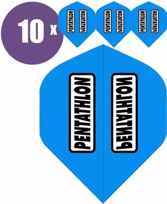 ABC Darts - Dart Flights - Pentathlon classic Licht Blauw - 10 sets (30 st.) van ABC Darts