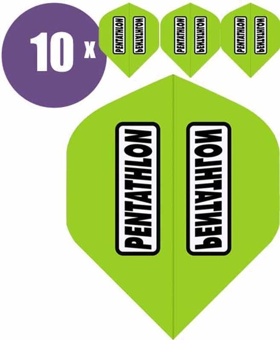 ABC Darts - Dart Flights - Pentathlon classic Lime Groen - 10 sets (30 st.) van ABC Darts