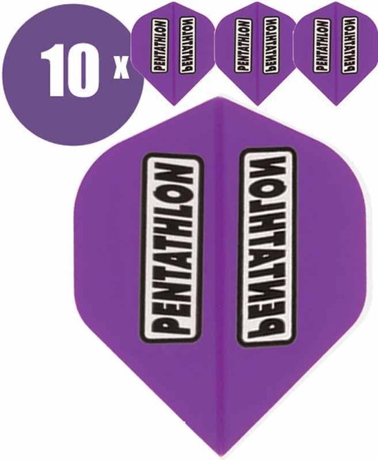 ABC Darts - Dart Flights Pentathlon Classic Paars - 10 sets (30 stuk) van ABC Darts