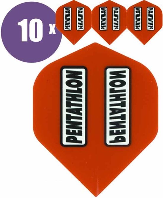 ABC Darts - Dart Flights - Pentathlon Classic Rood - 10 sets (30 stuks) van ABC Darts