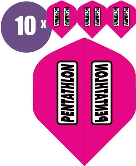 ABC Darts - Dart Flights - Pentathlon classic Roze - 10 sets (30 st.) van ABC Darts