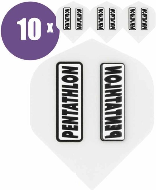 ABC Darts - Dart Flights Pentathlon Classic Wit - 10 sets (30 stuk) van ABC Darts