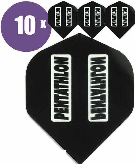 ABC Darts - Dart Flights - Pentathlon Classic Zwart - 10 sets (30 stuks) van ABC Darts