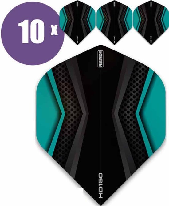 ABC Darts - Dart Flights - Pentathlon HD150 Aqua - 10 sets (30 st.) van ABC Darts