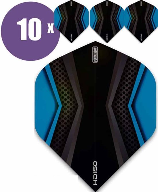 ABC Darts - Dart Flights - Pentathlon HD150 Blauw - 10 sets (30 st.) van ABC Darts