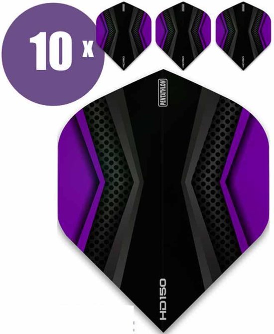 ABC Darts - Dart Flights - Pentathlon HD150 Paars - 10 sets (30 st.) van ABC Darts