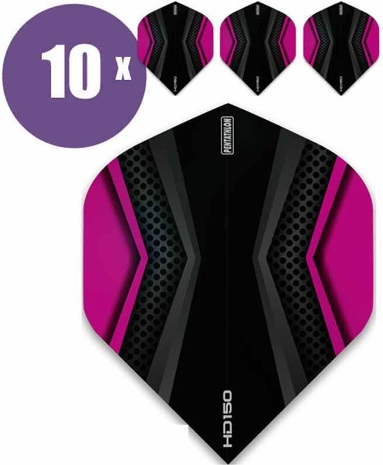 ABC Darts - Dart Flights - Pentathlon HD150 roze - 10 sets (30 st.) van ABC Darts