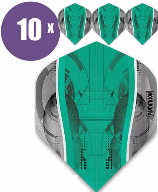 ABC Darts - Dart Flights - Pentathlon Science - Jade - 10 sets (30 stuks) van ABC Darts