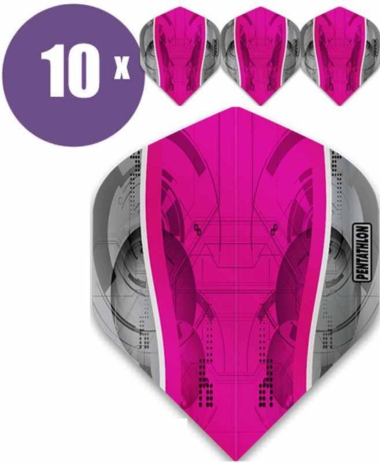 ABC Darts - Dart Flights - Pentathlon Science - Roze - 10 sets (30 stuks) van ABC Darts