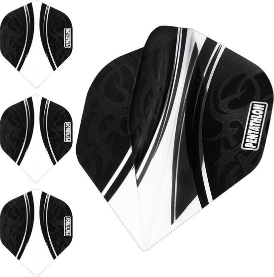 ABC Darts - Dart Flights Pentathlon - Tribal clear - 10 sets van ABC Darts
