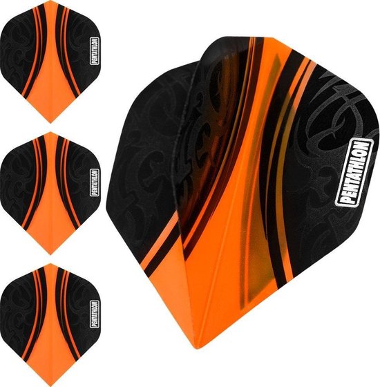 ABC Darts - Dart Flights Pentathlon - Tribal oranje - 10 sets van ABC Darts