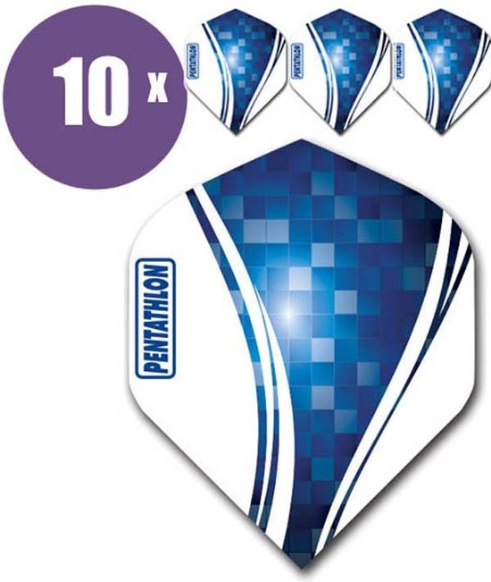 ABC Darts - Dart Flights Pentathlon Wave Blauw - 8 sets (24 stuks) van ABC Darts