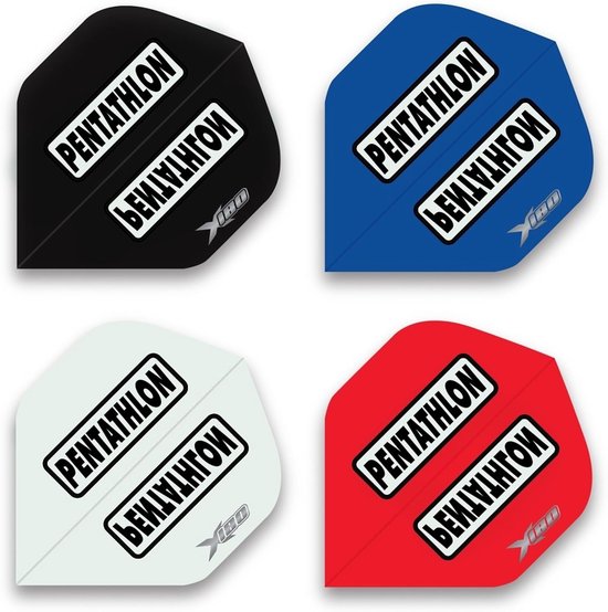 ABC Darts - Dart Flights Pentathlon X180 - Rood - Wit - Zwart - Blauw - 10 Sets van Merkloos