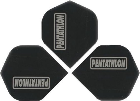 ABC Darts - Dart Flights - Pentathlon Zwart Solid - 8 sets (24 stuks) van ABC Darts