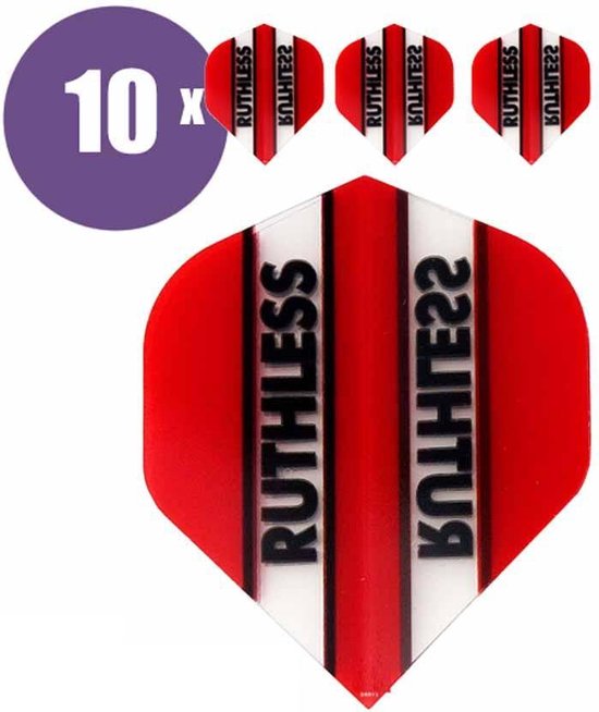 ABC Darts - Dart Flights - Ruthless Classic Rood - 10 sets (30 stuks) van ABC Darts