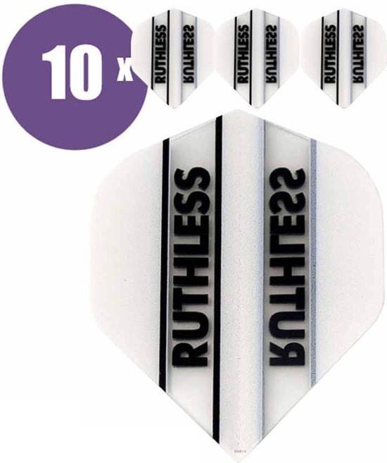 ABC Darts - Dart Flights - Ruthless Classic Wit - 10 sets (30 stuks) van ABC Darts