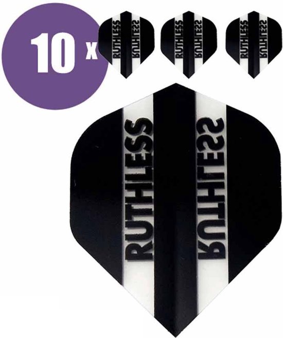 ABC Darts - Dart Flights - Ruthless Classic Zwart - 10 sets (30 stuks) van ABC Darts