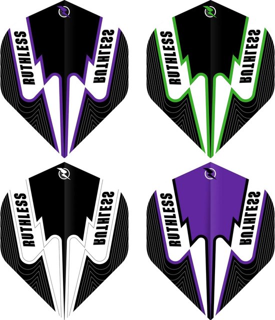 ABC Darts - Dart Flights Ruthless Power Surge Mixkleuren - 4 sets van ABC Darts