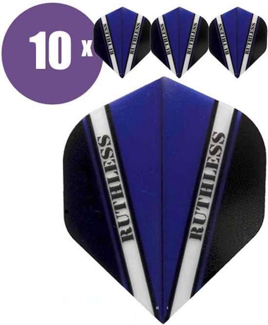 ABC Darts - Dart Flights - Ruthless Vision V Blauw - 10 sets (30 stuks) van ABC Darts