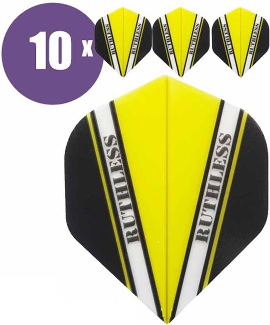 ABC Darts - Dart Flights - Ruthless Vision V Geel - 10 sets (30 stuks) van ABC Darts