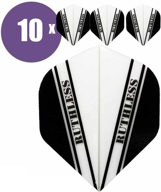 ABC Darts - Dart Flights - Ruthless Vision V Wit - 10 sets (30 stuks) van ABC Darts