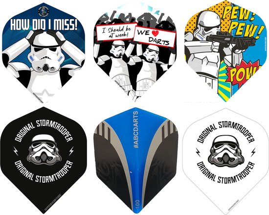ABC Darts - Dart Flights - Storm Troopers - Star Wars - 6 sets van ABC Darts