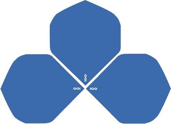 ABC Darts - Dart Flights Strong100 Blauw - 8 sets (24 stuk) van ABC Darts