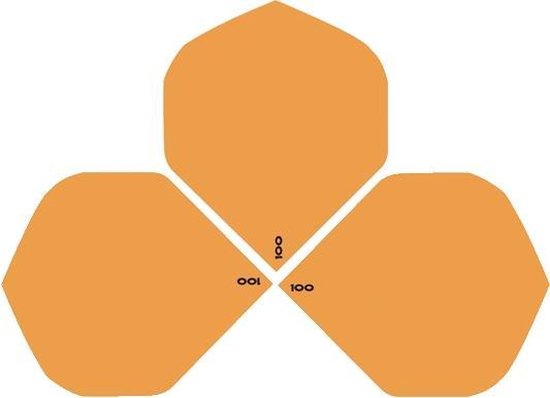 ABC Darts - Dart Flights Strong100 Oranje - 8 sets (24 stuk) van ABC Darts