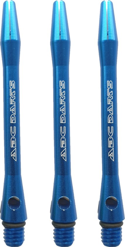 ABC Darts - Dart Shafts - Aluminium Blauw - Medium - 3 Sets (9 stuks) van ABC Darts