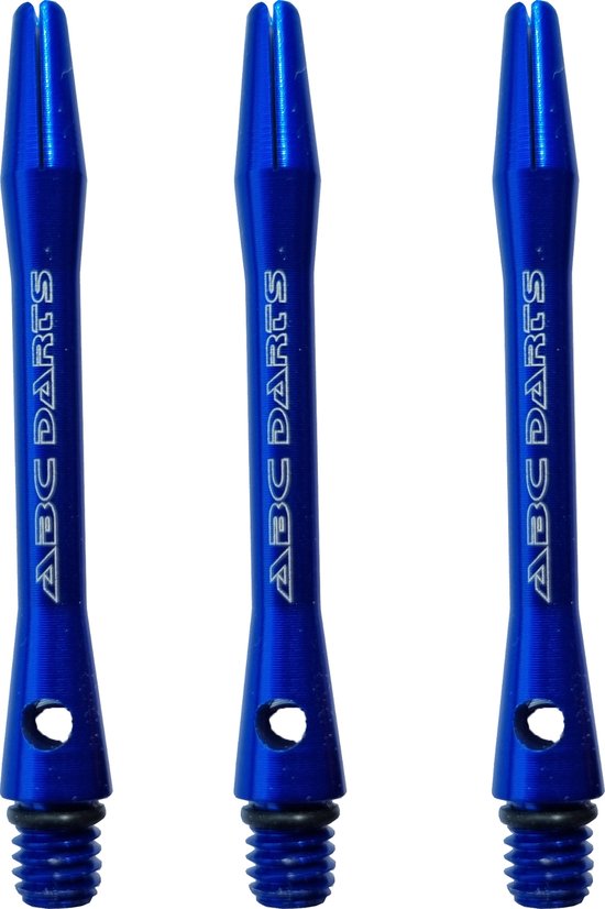 ABC Darts - Dart Shafts - Aluminium Blauw - Short - 3 Sets (9 stuk) van ABC Darts