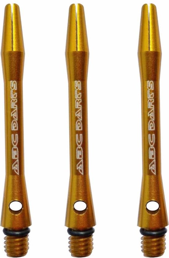 ABC Darts - Dart Shafts - Aluminium Geel - Medium - 3 Sets (9 stuks) van ABC Darts