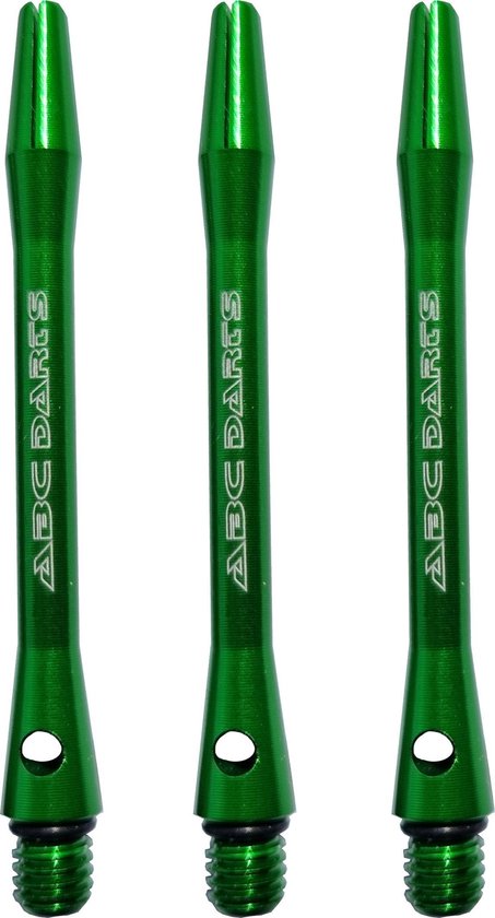 ABC Darts - Dart Shafts - Aluminium Groen - Medium - 3 sets (9 stuks) van ABC Darts
