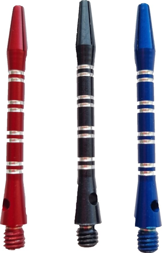 ABC Darts - Dart Shafts - Aluminium Ringed Mixed - Medium - 3 sets (9 stuk) van ABC Darts