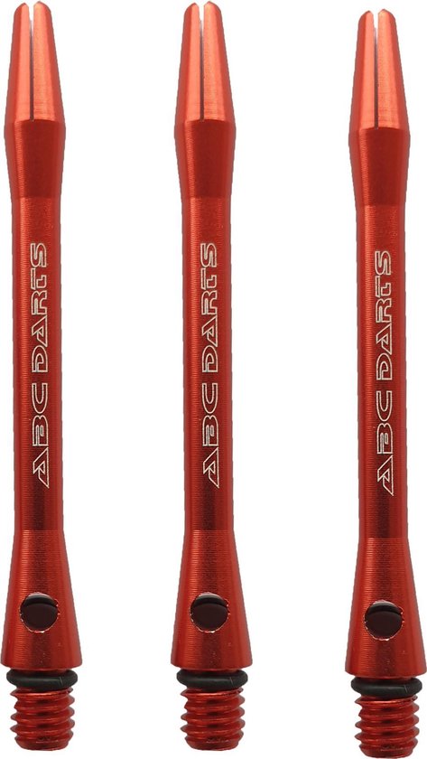 ABC Darts - Dart Shafts - Aluminium Rood - Medium - 3 Sets (9 stuks) van ABC Darts