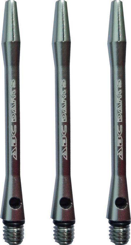 ABC Darts - Dart Shafts - Aluminium Titanium Look - Medium - 3 sets (9 stuks) van ABC Darts