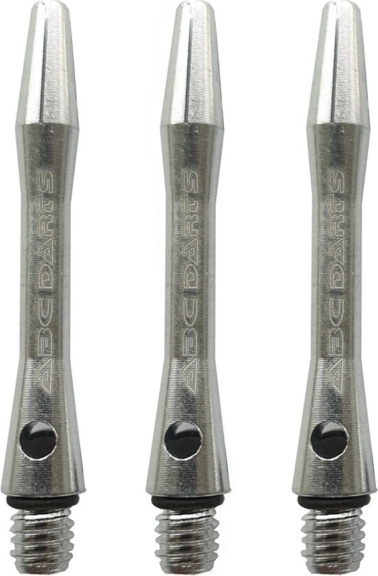 ABC Darts - Dart Shafts - Aluminium Zilver - Extra Short - 3 Sets (9 stuk) van ABC Darts
