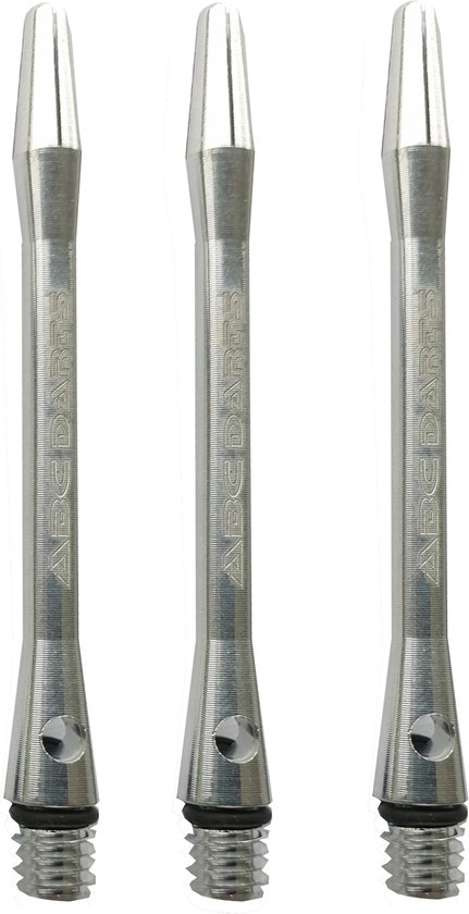 ABC Darts - Dart Shafts - Aluminium Zilver - Medium - 3 Sets (9 stuk) van ABC Darts