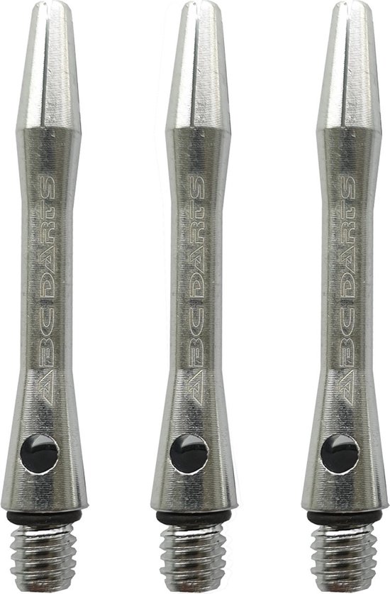 ABC Darts - Dart Shafts - Aluminium Zilver - Short - 3 Sets (9 stuk) van ABC Darts