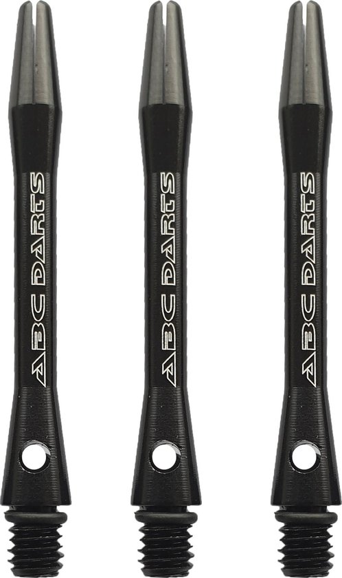 ABC Darts - Dart Shafts - Aluminium Zwart - In Between - 3 Sets (9 stuk) van ABC Darts