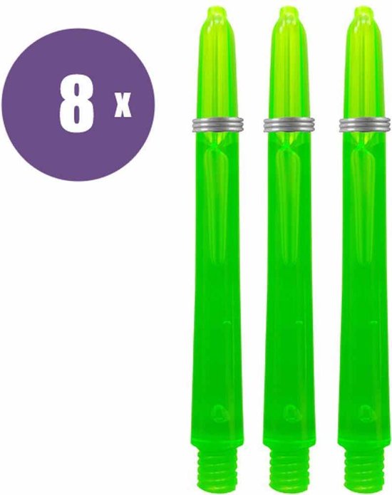 ABC Darts - Dart Shafts - Kunststof Glow Groen - Medium 8 sets van ABC Darts