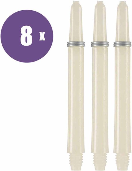 ABC Darts - Dart Shafts - Kunststof Naturel - Medium - 8 sets van ABC Darts